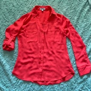 Express two pocket button up collar shirt